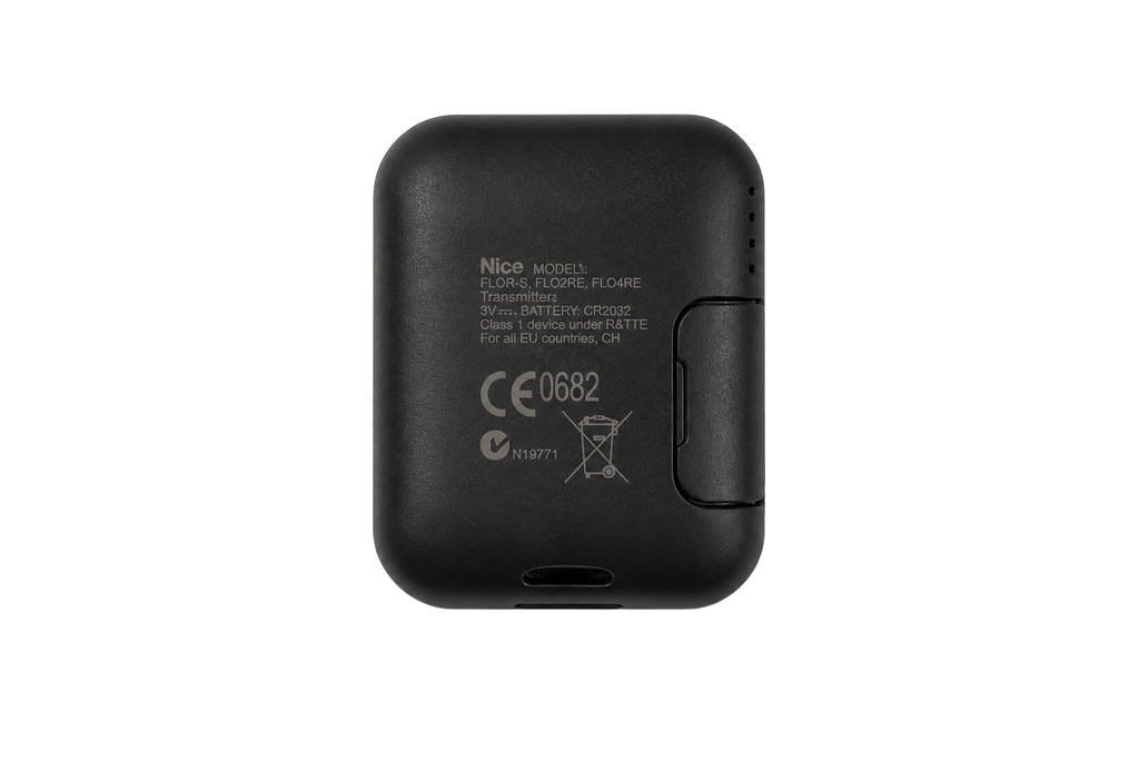 Dos de la télécommande Nice FLO2RE