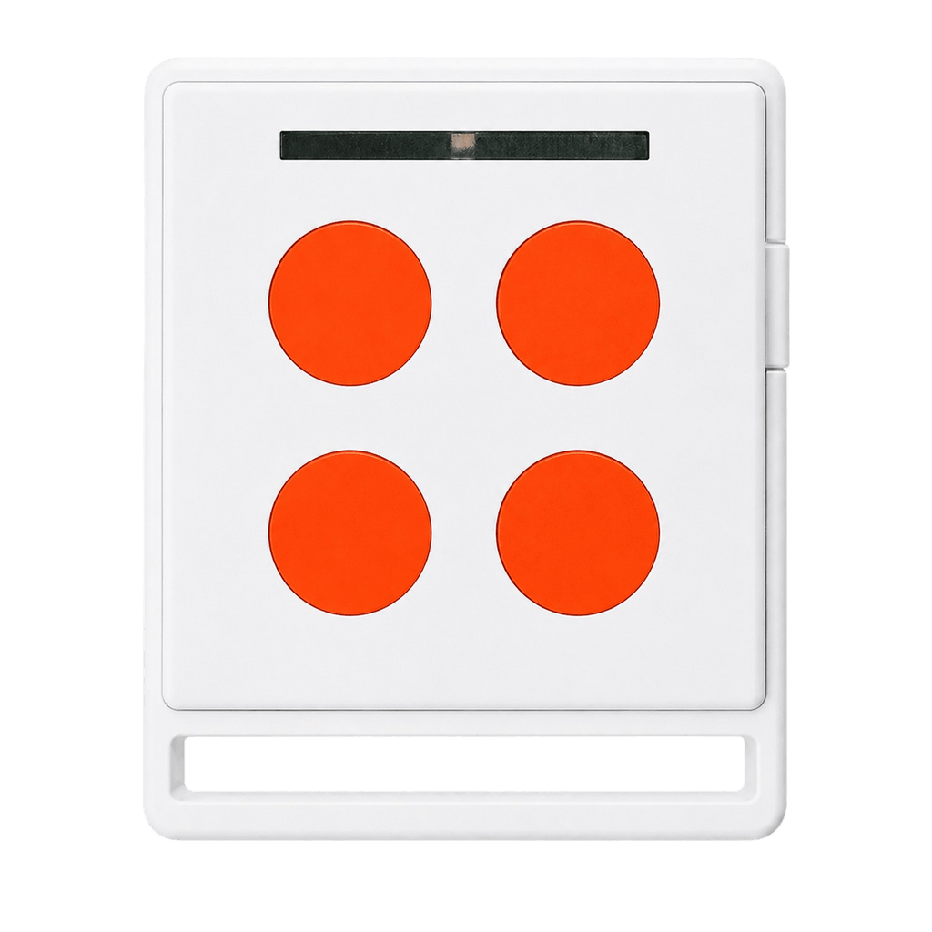 Télécommande Nice Home ECCO5WO blanche et orange 5 boutons pour porte de garage