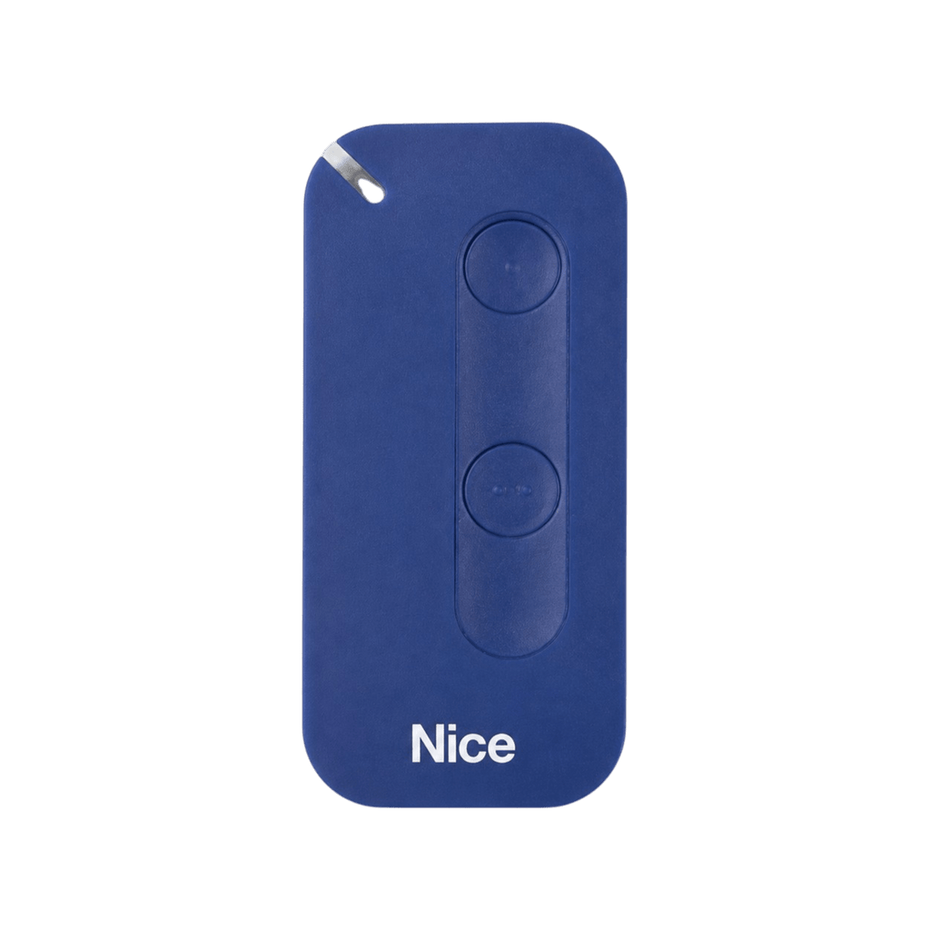 Télécommande Nice MyGo2 avec sa coque bleue