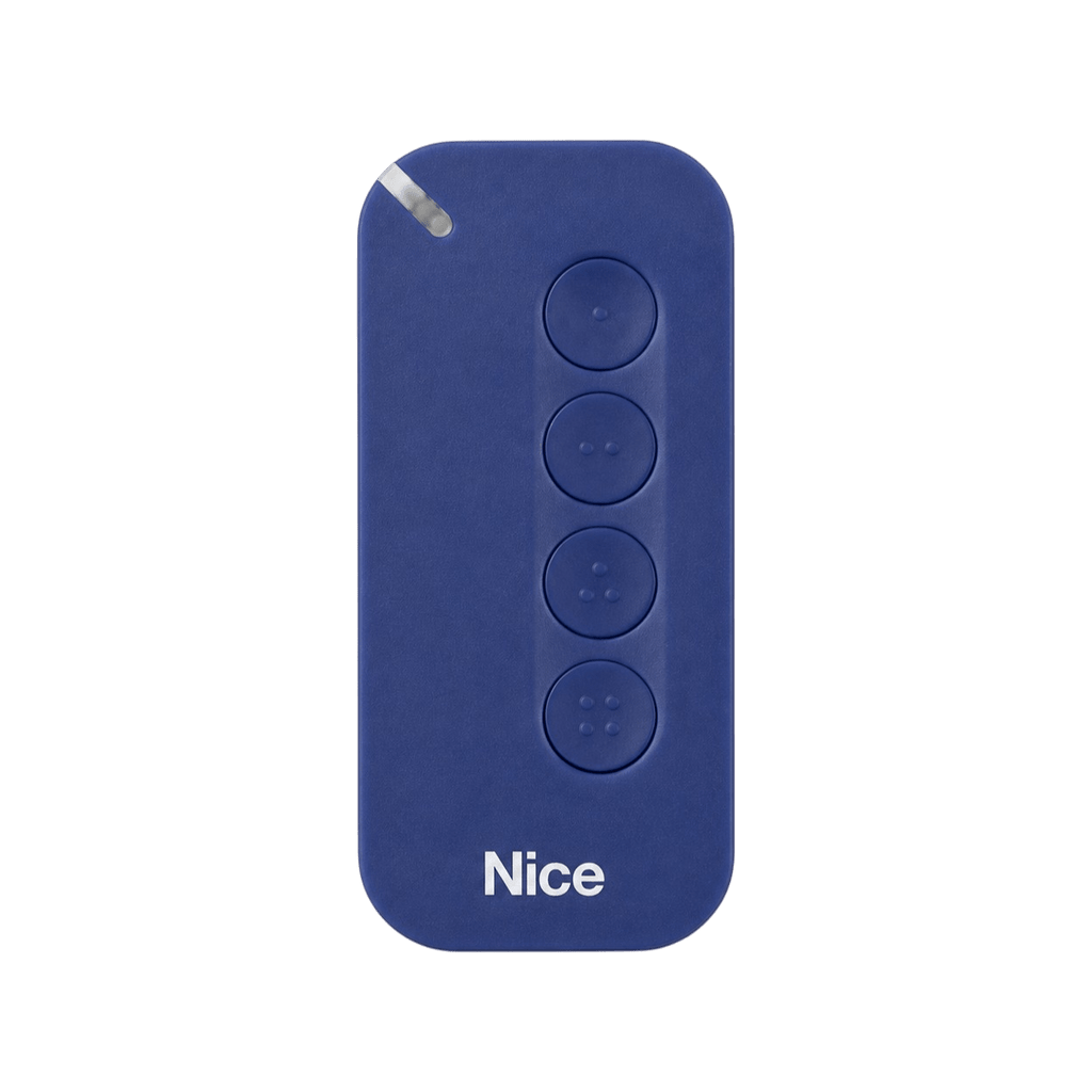 Télécommande Nice MyGo4 avec sa coque bleue